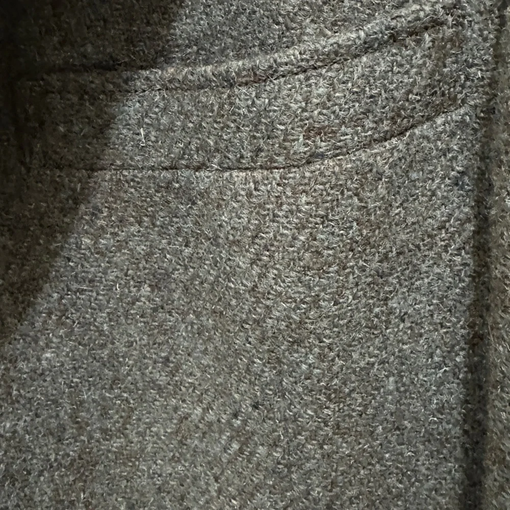252 Harris Tweed |NWOT 60s USA Vintage Brown Blazer Woven Leather Buttons (sz M)